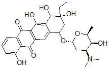 CAS#: 119446-00-3， 7-[(2R,4S,5S,6S)-4-Dimethylamino-5-Hydroxy-6-Methyloxan-2-Yl]Oxy-9-Ethyl-4,9,10,11-Tetrahydroxy-8,10-Dihydro-7H-Tetracene-5,12-Dione