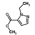 结构式 CAS# 119458-46-7, 甲基1-乙基-1H-吡唑-5-羧酸酯