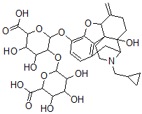 CAS#: 119465-20-2， (5alpha)-17-(cyclopropylmethyl)-4,5-epoxy-14-hydroxy-6-methylenemorphinan-3-yl 2-O-beta-D-glucopyranurosyl-beta-D-Glucopyranosiduronic acid