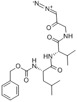 structure of CAS# 119670-30-3, Z-Leu-Val-Gly-Diazomethylketone;(Z)-1-Diazonio-3-[[(1S)-2-Methyl-1-[[(2S)-4-Methyl-2-(Phenylmethoxycarbonylamino)Pentanoyl]Carbamoyl]Propyl]Amino]Prop-1-En-2-Olate;(Z)-1-Diazonio-3-[[(1S)-2-Methyl-1-[[[(2S)-4-Methyl-1-Oxo-2-[[Oxo-(Phenylmethoxy)Methyl]Amino]Pentyl]Amino]-Oxomethyl]Propyl]Amino]Prop-1-En-2-Olate;(Z)-3-[[(1S)-1-[[(2S)-2-(Benzyloxycarbonylamino)-4-Methyl-Pentanoyl]Carbamoyl]-2-Methyl-Propyl]Amino]-1-Diazonio-Prop-1-En-2-Olate