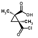 CAS#: 119908-77-9， (1R,2S)-2-(Chlorocarbonyl)-1,2-Dimethylcyclopropanecarboxylic Acid