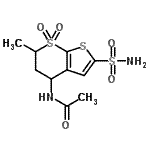 CAS#: 120298-38-6， N-(6-Methyl-7,7-Dioxo-2-Sulfamoyl-5,6-Dihydro-4H-Thieno[2,3-b]Thiopyran-4-Yl)Acetamide