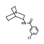 结构式 CAS# 120570-07-2, N-(1-氮杂双环[2.2.2]辛-3-基)-3-氯苯甲酰胺