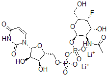 CAS#: 120596-20-5， Uridine 5'-(2-Acetamido-2,4-Dideoxy-4-Fluorogalactopyranosyl)Diphosphate