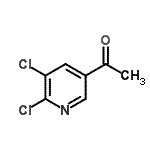 结构式 CAS# 120800-05-7, 1-(5,6-二氯-3-吡啶基)乙酮