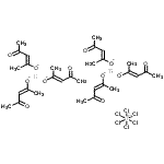 结构式 CAS# 12088-57-2, 二[三(乙酰基丙酮)钛(IV)]六氯钛酸盐(IV)