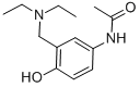 结构式 CAS# 121-78-8, N-[3-(二乙基氨基甲基)-4-羟基苯基]乙酰胺