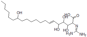 CAS#: 121025-44-3， (E)-2-(Diaminomethylideneamino)-3,4,5,14-Tetrahydroxyicos-6-Enoic Acid