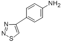 structure of CAS# 121180-51-6, 4-(1,2,3-Thiadiazol-4-Yl)-Benzenamine;4-(4-AMINOPHENYL)-1,2,3-THIADIAZOLE;4-(1,2,3-THIADIAZOL-4-YL)ANILINE
