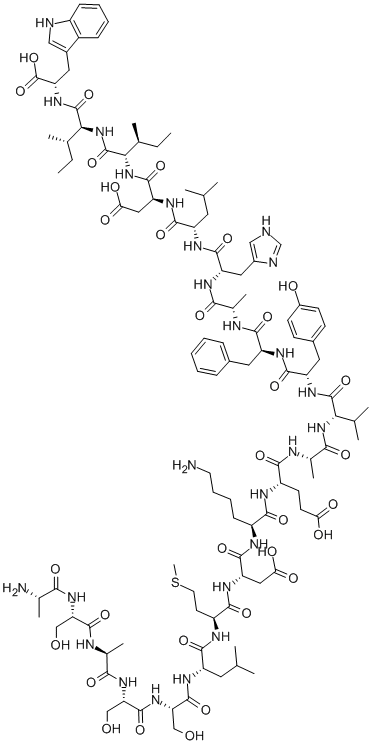 structure of CAS# 121204-87-3, L-Alanyl-L-Seryl-L-Alanyl-L-Seryl-L-Seryl-L-Leucyl-L-Methionyl-L-alpha-Aspartyl-L-Lysyl-L-alpha-Glutamyl-L-Alanyl-L-Valyl-L-Tyrosyl-L-Phenylalanyl-L-Alanyl-L-Histidyl-L-Leucyl-L-alpha-Aspartyl-L-Isoleucyl-L-Isoleucyl-L-Tryptophan;1,3,11,15-Ala-Endothelin-1;1,3,11,15-Alanine-Endothelin 1;4-Ala-Endothelin-1