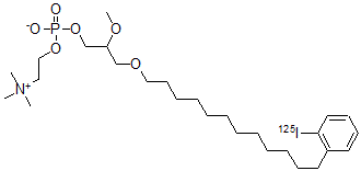 CAS#: 121269-43-0， 1-O-(12-(2-Iodophenyl)dodecyl)-2-O-methylglycero-3-phosphocholine