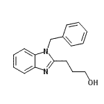 structure of CAS# 121356-81-8, 3-(1-Benzyl-1H-Benzimidazol-2-Yl)-1-Propanol;3-(1-benzyl-1H-benzimidazol-2-yl)-1-propanol;3-(1-Benzyl-1H-benzimidazol-2-yl)propan-1-ol;3-[1-benzylbenzimidazol-2-yl]propan-1-ol