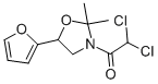 structure of CAS# 121776-33-8, 2,2-Dichloro-1-[5-(2-Furanyl)-2,2-Dimethyl-3-Oxazolidinyl]-Ethanone;2,2-Dichloro-1-[5-(2-Furyl)-2,2-Dimethyl-Oxazolidin-3-Yl]Ethanone;2,2-Dichloro-1-[5-(2-Furyl)-2,2-Dimethyl-3-Oxazolidinyl]Ethanone;3-(Dichloroacetyl)-5-(2-Furanyl)-2,2-Dimethyloxazolidine