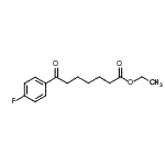 structure of CAS# 122115-51-9, Ethyl 7-(4-Fluorophenyl)-7-Oxoheptanoate;Ethyl 7-(4-fluorophenyl)-7-oxoheptanoate;MFCD01311595