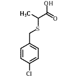 结构式 CAS# 122305-66-2, 2-[(4-氯苄基)硫基]丙酸