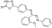 CAS#: 122352-04-9， 5-(4-(((2-Methoxyphenyl)(Phenylazo)Methylene)Amino)Phenyl)-1,3,4-Oxadiazole-2(3H)-Thione