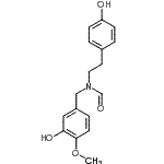 CAS#: 122584-17-2， N-(3-Hydroxy-4-Methoxybenzyl)-N-[2-(4-Hydroxyphenyl)Ethyl]Formamide