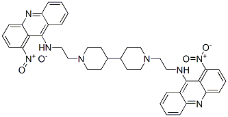 CAS#: 123219-88-5， 1-Nitro-N-[2-[4-[1-[2-[(1-Nitroacridin-9-Yl)Amino]Ethyl]Piperidin-4-Yl]Piperidin-1-Yl]Ethyl]Acridin-9-Amine