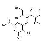 结构式 CAS# 123228-39-7, 2-氨基-2-脱氧-4-O-(4-脱氧己-4-烯吡喃糖基)己糖