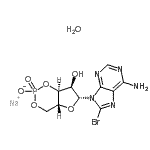 CAS#: 123334-12-3， Sodium (4aR,6R,7R,7aS)-6-(6-Amino-8-Bromo-9H-Purin-9-Yl)-7-Hydroxytetrahydro-4H-Furo[3,2-d][1,3,2]Dioxaphosphinin-2-Olate 2-Oxide Hydrate (1:1:1)