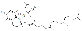 CAS#: 123438-35-7， 2,4-Dimethyl-2-[[2,5,7,8-Tetramethyl-6-Oxo-2-[(E)-3,7,11,15-Tetramethylhexadec-2-Enyl]-3,4-Dihydrochromen-8alpha-Yl]Peroxy]Pentanenitrile