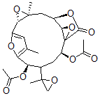 CAS#: 123483-20-5， (1R*,2S*,4S*(S*),5R*,10R*,12S*,14R*,15R*)-(-)-2,5-Bis(Acetyloxy)-7,12-Dimethyl-4-(2-Methyloxiranyl)-11,16,18,19-Tetraoxapentacyclo(12.2.2.1(6,9).0(1,15).0(10.12))Nonadeca-6,8-Dien-17-One