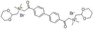 CAS#: 123489-69-0， 1,3-Dioxan-2-Ylmethyl-[2-[4-[4-[2-(1,3-Dioxan-2-Ylmethyl-Dimethylazaniumyl)Acetyl]Phenyl]Phenyl]-2-Oxoethyl]-Dimethylazanium Dibromide