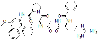 CAS 登录号：123712-62-9， N2-苯甲酰基-L-精氨酰甘氨酰-L-苯丙氨酰-N-(4-甲氧基-2-萘基)-L-脯氨酰胺