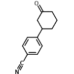 structure of CAS# 123732-09-2, 4-(3-Oxocyclohexyl)Benzonitrile;3-(4-Cyanophenyl)cyclohexanone;4-(3-oxocyclohexyl)benzonitrile;MFCD03841072