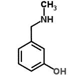 structure of CAS# 123926-62-5, 3-[(Methylamino)Methyl]Phenol;3-[(Methylamino)methyl]-phenol;3-Methylaminomethyl-phenol;MFCD09733571