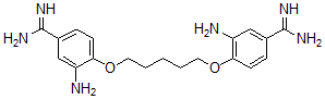 CAS#: 124076-62-6， 3-Amino-4-[5-(2-Amino-4-Carbamimidoylphenoxy)Pentoxy]Benzenecarboximidamide