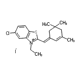 CAS#: 124145-84-2， 5-Chloro-3-Ethyl-2-[(E)-(3,5,5-Trimethyl-2-Cyclohexen-1-Ylidene)Methyl]-1,3-Benzothiazol-3-Ium Iodide