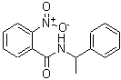 structure of CAS# 124264-90-0, 2-Nitro-N-(1-Phenylethyl)Benzamide;(2-nitrophenyl)-N-(phenylethyl)carboxamide;2-nitro-N-(1-phenylethyl)benzamide;CBDivE_002329