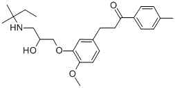 CAS#: 124316-02-5， 3-[3-[2-Hydroxy-3-(2-Methylbutan-2-Ylamino)Propoxy]-4-Methoxyphenyl]-1-(4-Methylphenyl)Propan-1-One