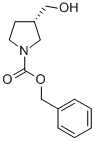 structure of CAS# 124391-76-0, (3S)-3-(Hydroxymethyl)-1-Pyrrolidinecarboxylic Acid Phenylmethyl Ester