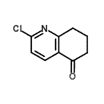 structure of CAS# 124467-36-3, 2-Chloro-7,8-Dihydro-5(6H)-Quinolinone;2-chloranyl-7,8-dihydro-6H-quinolin-5-one;2-Chloro-7,8-dihydro-5(6H)-quinolinone #;2-Chloro-7,8-dihydro-6H-quinolin-5-one