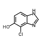structure of CAS# 124841-30-1, 4-Chloro-1H-Benzimidazol-5-Ol;1H-Benzimidazol-5-ol,4-chloro;1H-Benzimidazol-5-ol,4-chloro-;4-chloro-1H-benzo[d]imidazol-5-ol