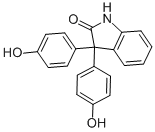 structure of CAS# 125-13-3, 1,3-Dihydro-3,3-Bis(4-Hydroxyphenyl)-2H-Indol-2-One;3,3-Bis(4-Hydroxyphenyl)Indolin-2-One;3,3-Bis(4-Hydroxyphenyl)-2-Indolinone;3,3-Bis(4-Hydroxyphenyl)Oxindole