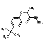 structure of CAS# 125096-56-2, 2-[4-(2-Methyl-2-Propanyl)Phenoxy]Propanehydrazide;2-(4-tert-butylphenoxy)propanehydrazide;2-(4-tert-Butylphenoxy)propanohydrazide;2-[4-(tert-butyl)phenoxy]propanohydrazide