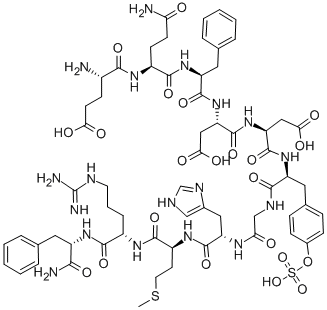 CAS#: 125131-58-0， Glu-Gln-Phe H-Asp-Asp-Tyr(So3h)-Gly-His-Met-Arg-Phe-NH2