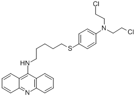 CAS#: 125173-76-4， N-[5-[4-[Bis(2-Chloroethyl)Amino]Phenyl]Sulfanylpentyl]Acridin-9-Amine