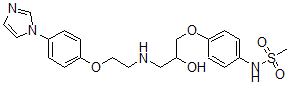 CAS#: 125228-82-2， N-[4-[2-Hydroxy-3-[2-(4-Imidazol-1-Ylphenoxy)Ethylamino]Propoxy]Phenyl]Methanesulfonamide