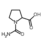 结构式 CAS# 125411-62-3, 1-氨基甲酰脯氨酸