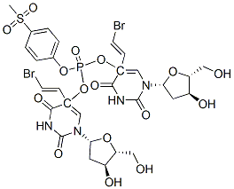 CAS#: 125440-31-5， Bis[[5-[5-[(E)-2-Bromoethenyl]-2,4-Dioxopyrimidin-1-Yl]-3-Hydroxyoxolan-2-Yl]Methyl] (4-Methylsulfonylphenyl) Phosphate