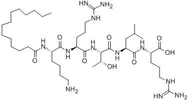 CAS#: 125678-68-4， N-Myristoyl-lysyl-arginyl-threonyl-leucyl-arginine