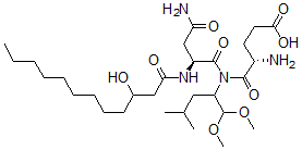 CAS#: 125850-33-1， N2-(3-Hydroxy-1-Oxododecyl)-L-Asparaginyl-N1-(1-(Dimethoxymethyl)-3-Methylbutyl)-L-Glutamamide