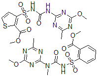 CAS#: 126100-42-3， Methyl 3-[(4-Methoxy-6-Methyl-1,3,5-Triazin-2-Yl)Carbamoylsulfamoyl]Thiophene-2-Carboxylate, Methyl 2-[[(4-Methoxy-6-Methyl-1,3,5-Triazin-2-Yl)-Methylcarbamoyl]Sulfamoyl]Benzoate