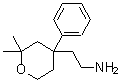 structure of CAS# 126317-99-5, 2-(2,2-Dimethyl-4-Phenyltetrahydro-2H-Pyran-4-Yl)Ethanamine;2-(2,2-Dimethyl-4-phenyl-tetrahydro-pyran-4-yl)-ethylamine;BAS 01312627;MFCD01002968