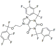 CAS#: 126565-13-7， 7-[2-[Difluoro-(2,3,4-Trifluorophenyl)Methoxy]Ethyl]-1,3-Bis[Difluoro-(2,3,4-Trifluorophenyl)Methyl]Purine-2,6-Dione