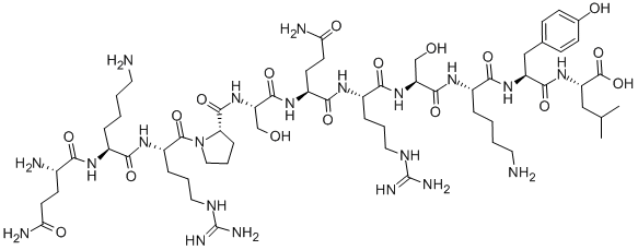 CAS#: 126768-94-3， L-Glutaminyl-L-Lysyl-L-Arginyl-L-Prolyl-L-Seryl-L-Glutaminyl-L-Arginyl-L-Seryl-L-Lysyl-L-Tyrosyl-L-Leucine